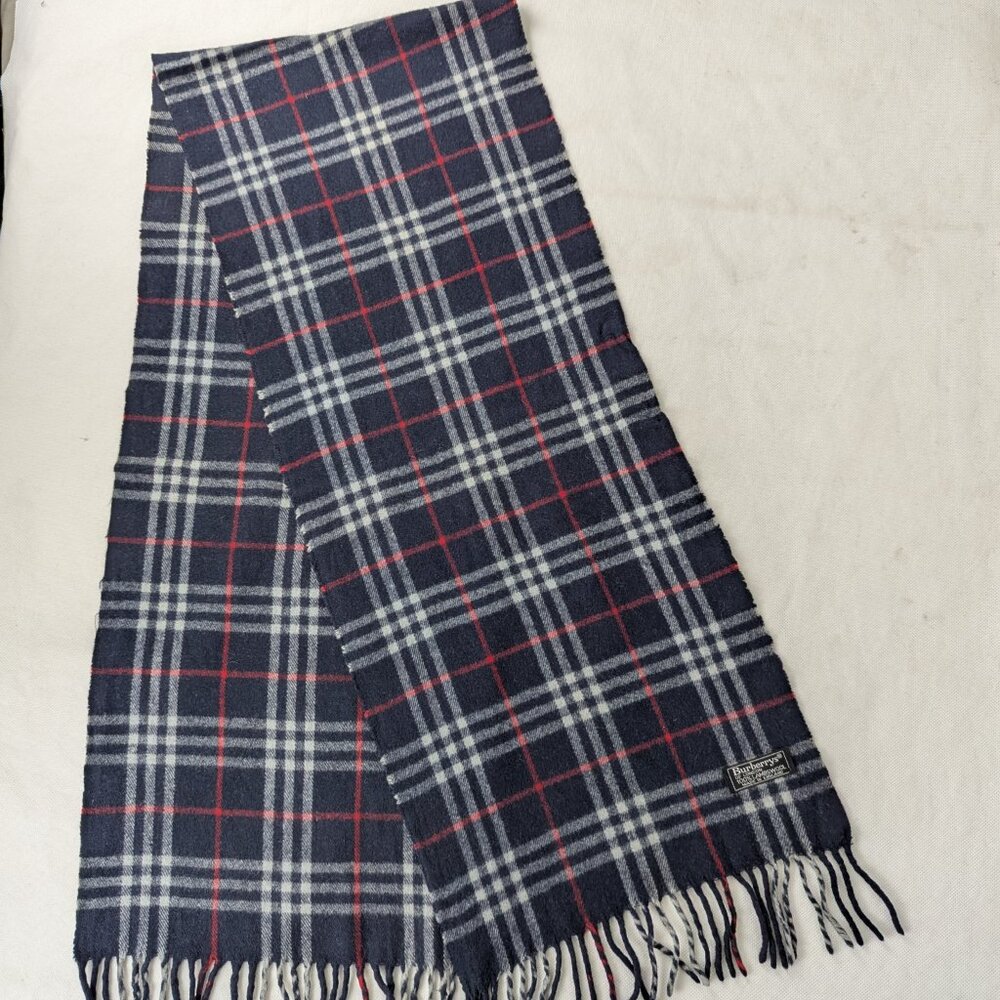 Burberry Lambswool Check Scarf Blue | Unisex | Luxury Essential | Quick Sale